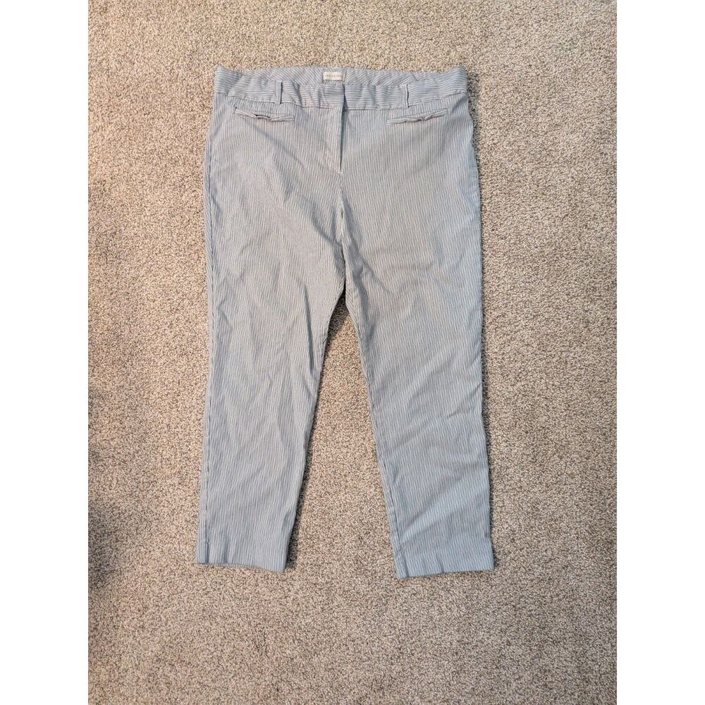 Van Heusen Pinstriped Cropped Trousers